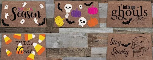 Halloween Doormat painting class at The Vineyard at Hershey