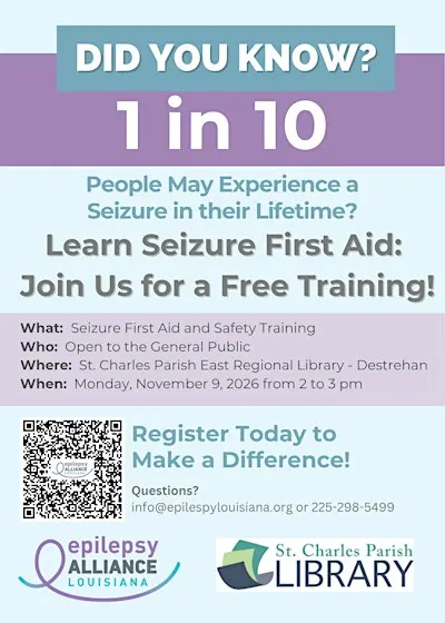 Seizure First Aid & Safety Training in St. Charles Parish - East Regional