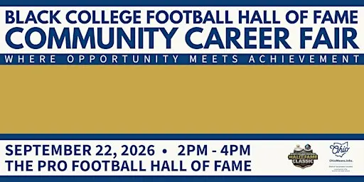 Black College Football Hall of Fame Career Fair | Job Seeker Registration