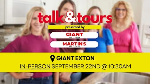 IN-PERSON: Talk & Tour at GIANT Exton 9/22 at 10:30 AM