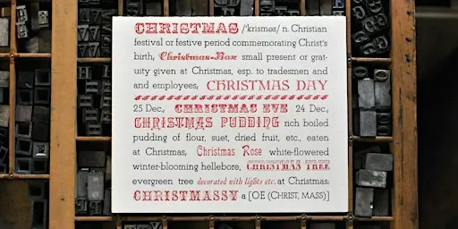 Introduction to Letterpress – Christmas class