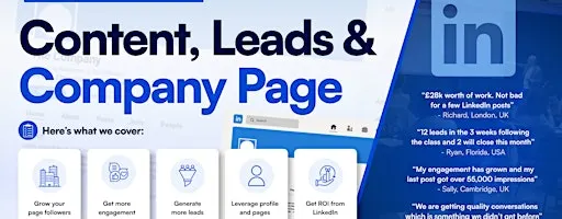 Content, Leads & Company Page (Half Day Course) - BRIGHTON
