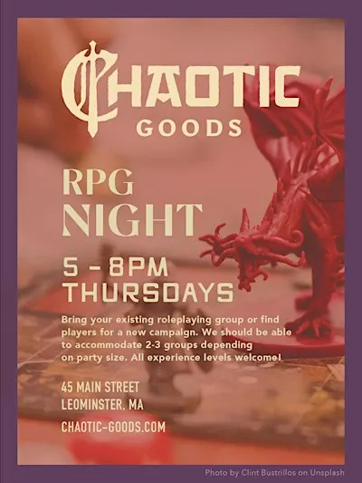 Chaotic Goods RPG Nights