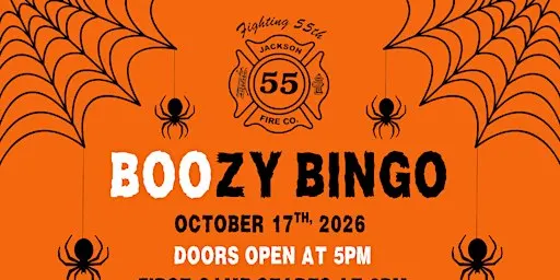 Jackson Township
Volunteer Fire Co. #1 BOOzy Bingo!