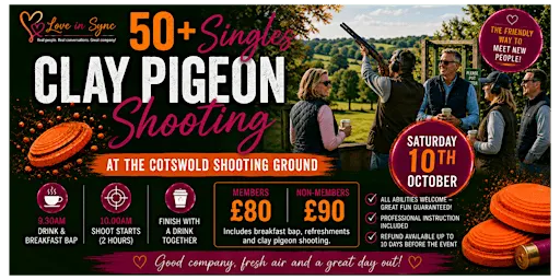 Clay Pigeon Shooting for 50+ Singles