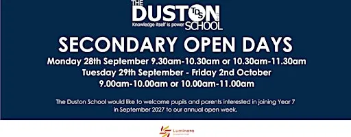 The Duston School - Secondary Open Days