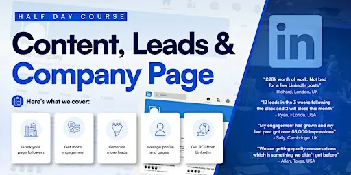 Content, Leads & Company Page (Half Day Course) - NOTTINGHAM