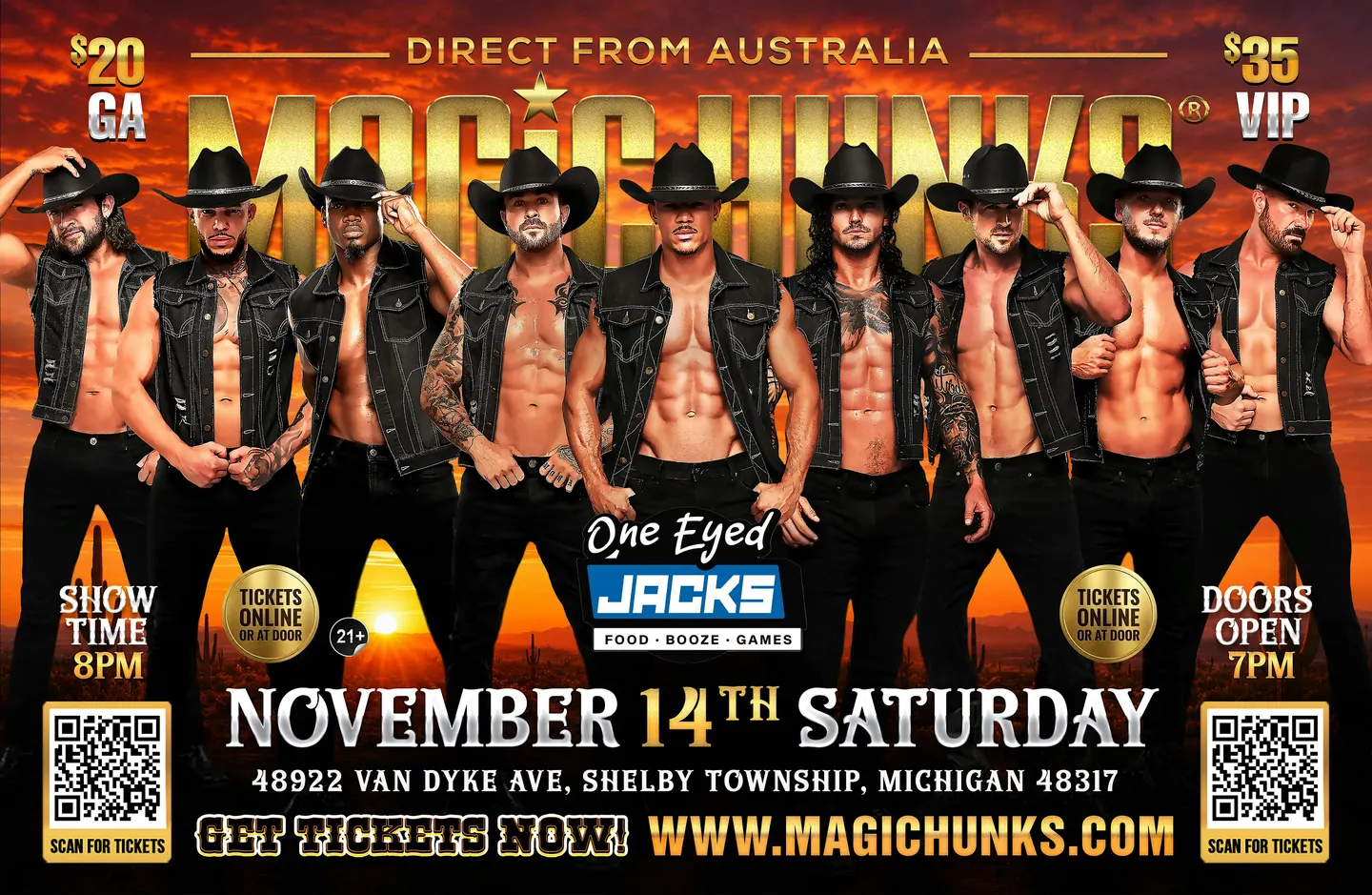 MAGIC HUNKS AUSTRALIA TAKEOVER SHELBY TOWNSHIP,MI!
