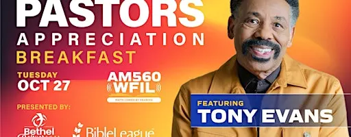 WFIL AM 560 Pastors Appreciation Breakfast Tuesday, October 27, 2026