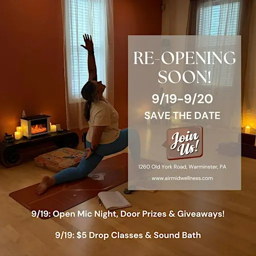 Open Mic Night, Grand ReOpening at Airmid Wellness