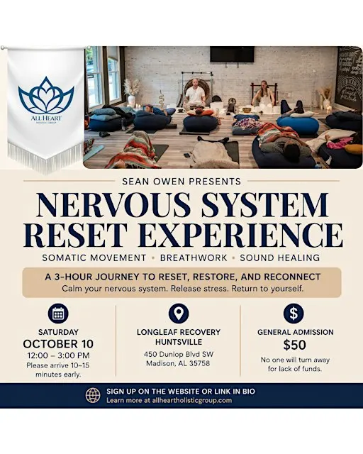 Nervous System Reset Experience | Huntsville, Alabama | Breathwork & Sound
