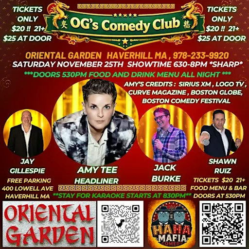 OG's Comedy Dinner Show Saturday November 25th Thanksgiving Eve w/Amy Tee !