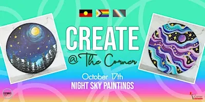 Create @ The Corner - Round Night Sky Paintings