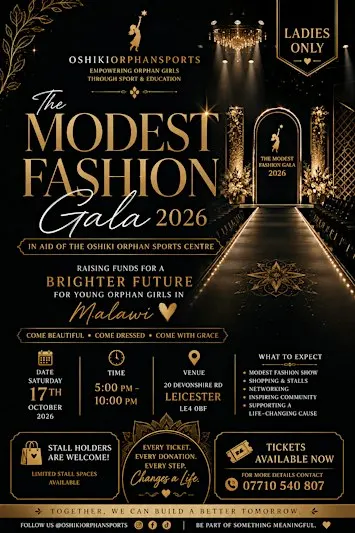The Modest Fashion Gala 2026 In aid of the Oshiki Orphan Sports Centre