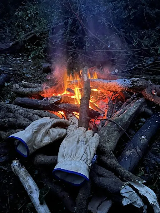 Winter Fire Lighting and Campfire Cooking