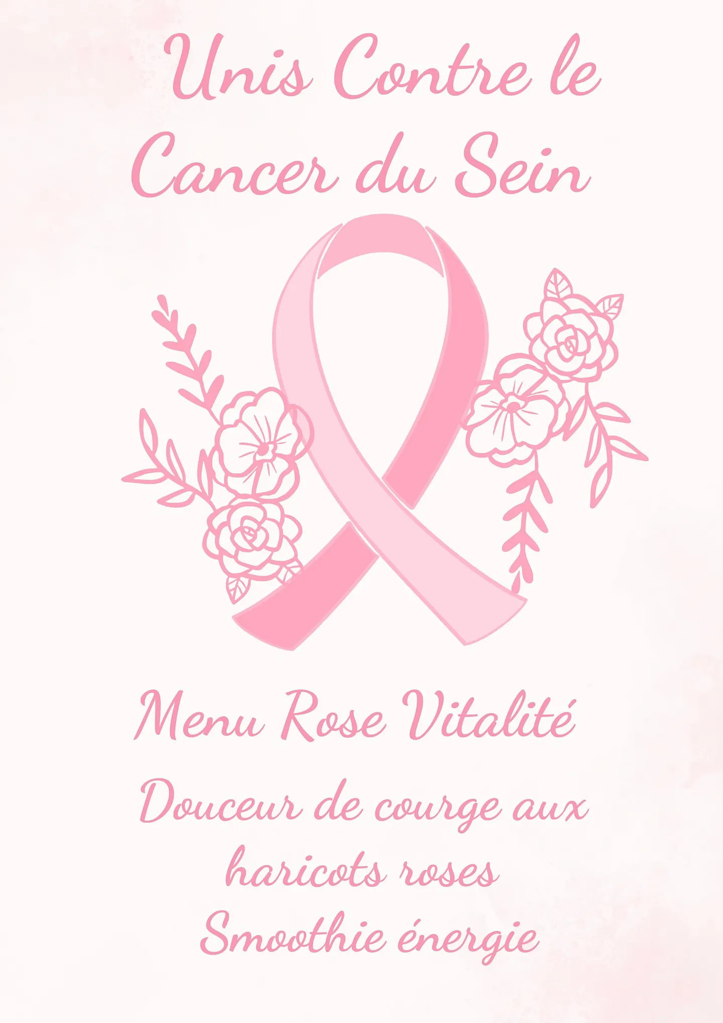 Menu Rose Vitalité - Atelier de cuisine 18 Oct