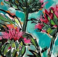 Floral Semi-Abstract Art Painting in Mixed Media Workshop