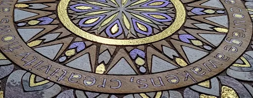 Create Your Own Personalised Gold leaf Wooden Mandala Workshop