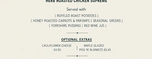 G’S X THE VAULT SUNDAY ROASTS