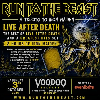 Run to the Beast – Best of Live After Death + Greatest Hits | Belfast