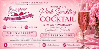 Brasier con Propósito + Pink Sparkling Cocktail + 5th Anniversary.