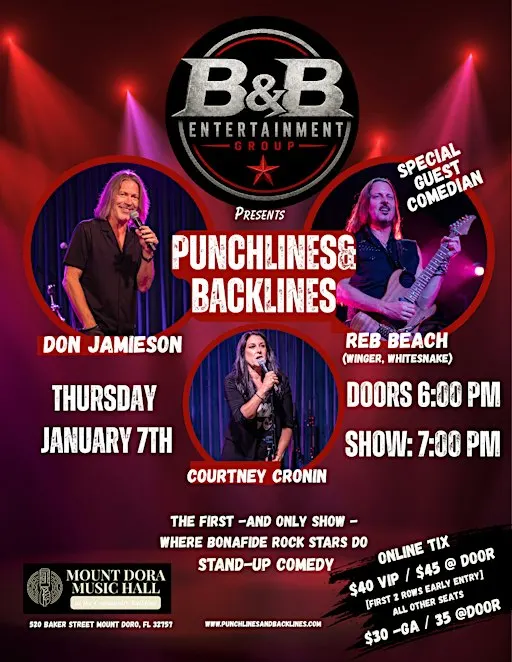 Punchlines and Backlines LIVE