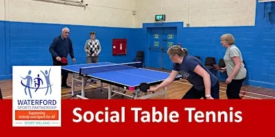 Social Table Tennis for Men & Women over 50 - 2nd Oct, 6th Nov, 4th Dec