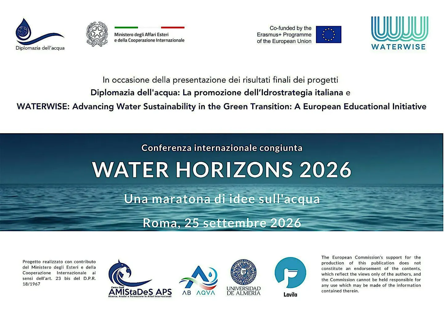 WATER HORIZONS 2026 - Una maratona di idee per l'acqua