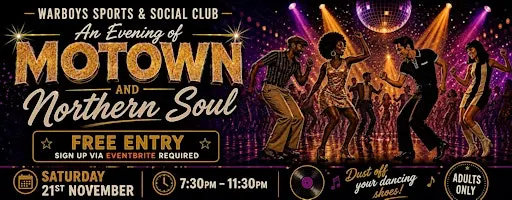 An Evening Of Motown & Northern Soul -Free Entry - Adults Only