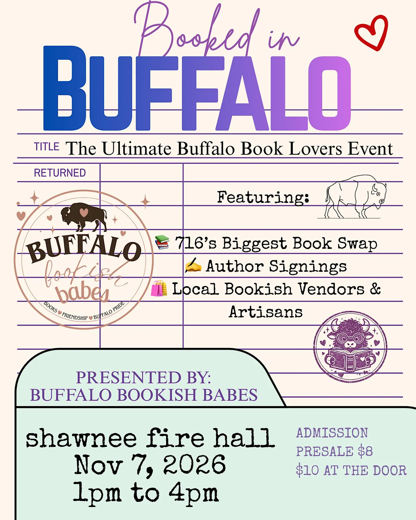 Booked in Buffalo : THE ULTIMATE BUFFALO BOOK LOVERS EVENT
