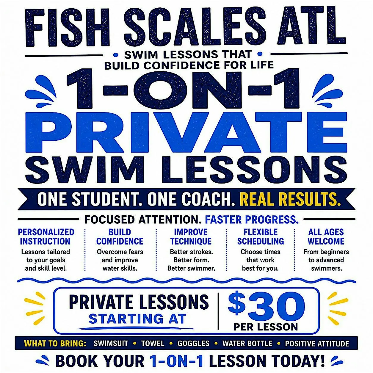 1-on-1 Swim Lessons