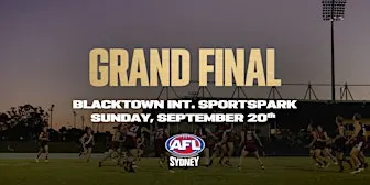 2026 AFL Sydney Finals Series: Sun 20th September @ Blacktown ISP Oval 1