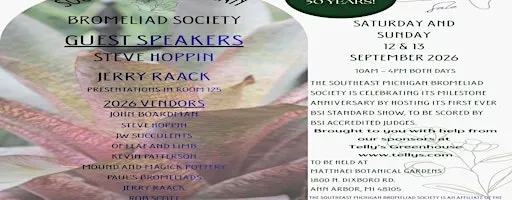 Bromeliad Society International Standard Show/Sale - Cactus & Rare Plants