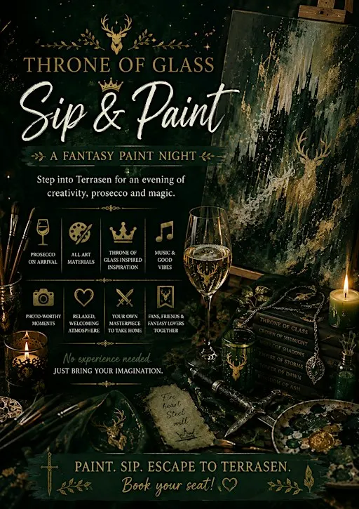 A Throne of Glass Sip & Paint on Large Canvas