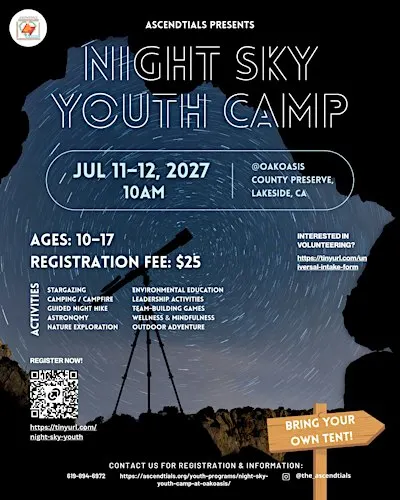 2027 Night Sky Youth Camp at Oakoasis County Preserve