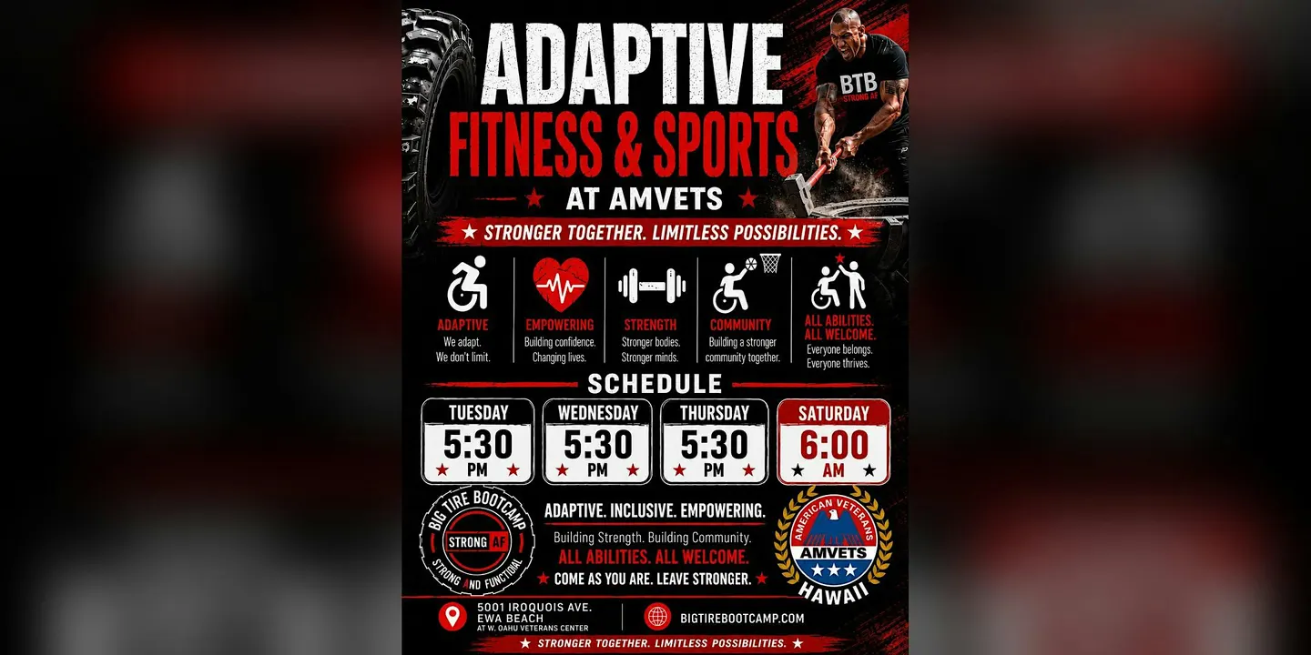 Adaptive Fitness & Sports - Big Tire Bootcamp at AMVETS Hawaii