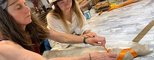 Flax spinning training with Amanda Hannaford