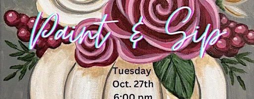 Autumn Roses Paint Party