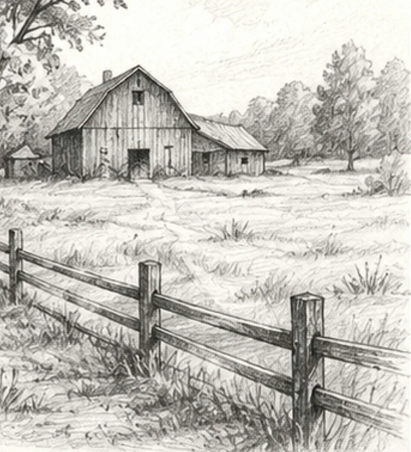 Landscape Pencil Drawing Class for Adults and Teens