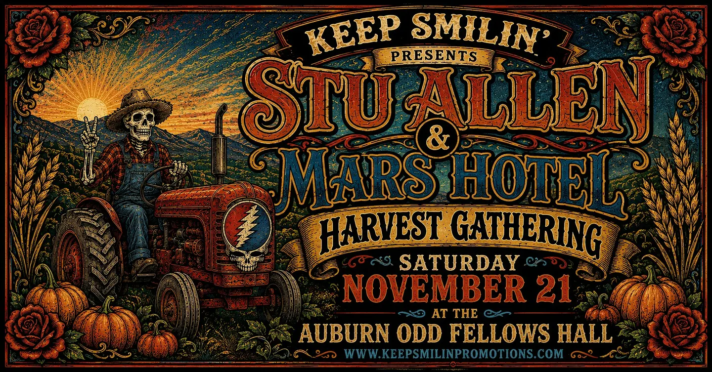 STU ALLEN & MARS HOTEL - HARVEST GATHERING LIVE at AUBURN's ODD FELLOWS