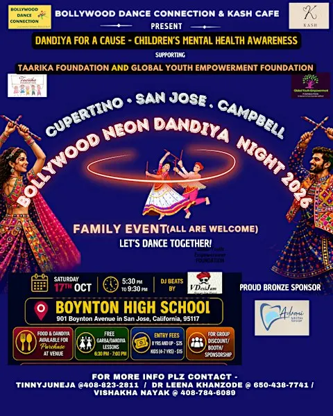 Cupertino/ SanJose/ Campbell BOLLYWOOD NEON Dandiya Night 2026