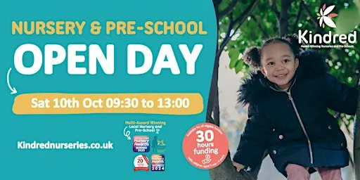 Kindred Bournemouth Nursery & Pre-School Open Day - 10th October 2026