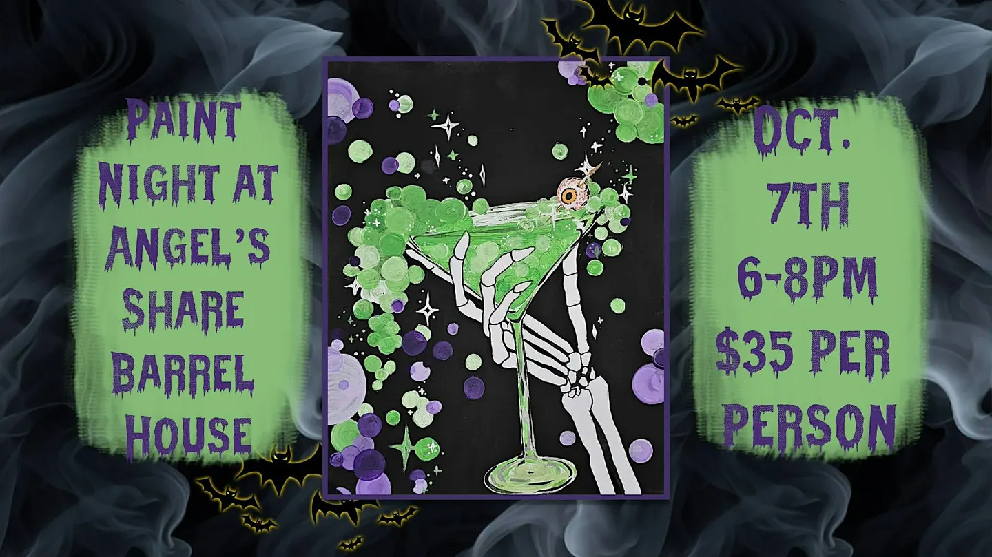 Skeleton Paint Night at Angel's Share Barrel House