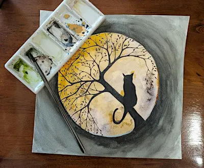 Watercolor Class and Social-Black Cats and Full Moons-Saturday