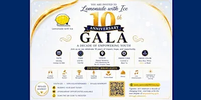 Lemonade with Ice 10th GALA — A Decade of Empowering Youth