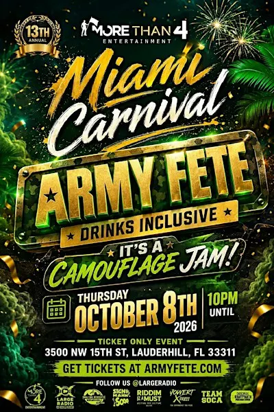 MIAMI CARNIVAL ARMY FETE 2026