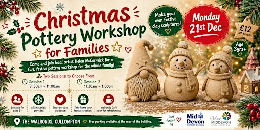 Christmas Pottery Workshop for Families