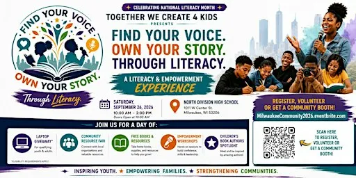 Find Your Voice. Own Your Story. Through Literacy.
