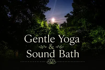 Gentle Yoga & Sound Bath, Eastleigh. Settle In, Slow Down, Soften.