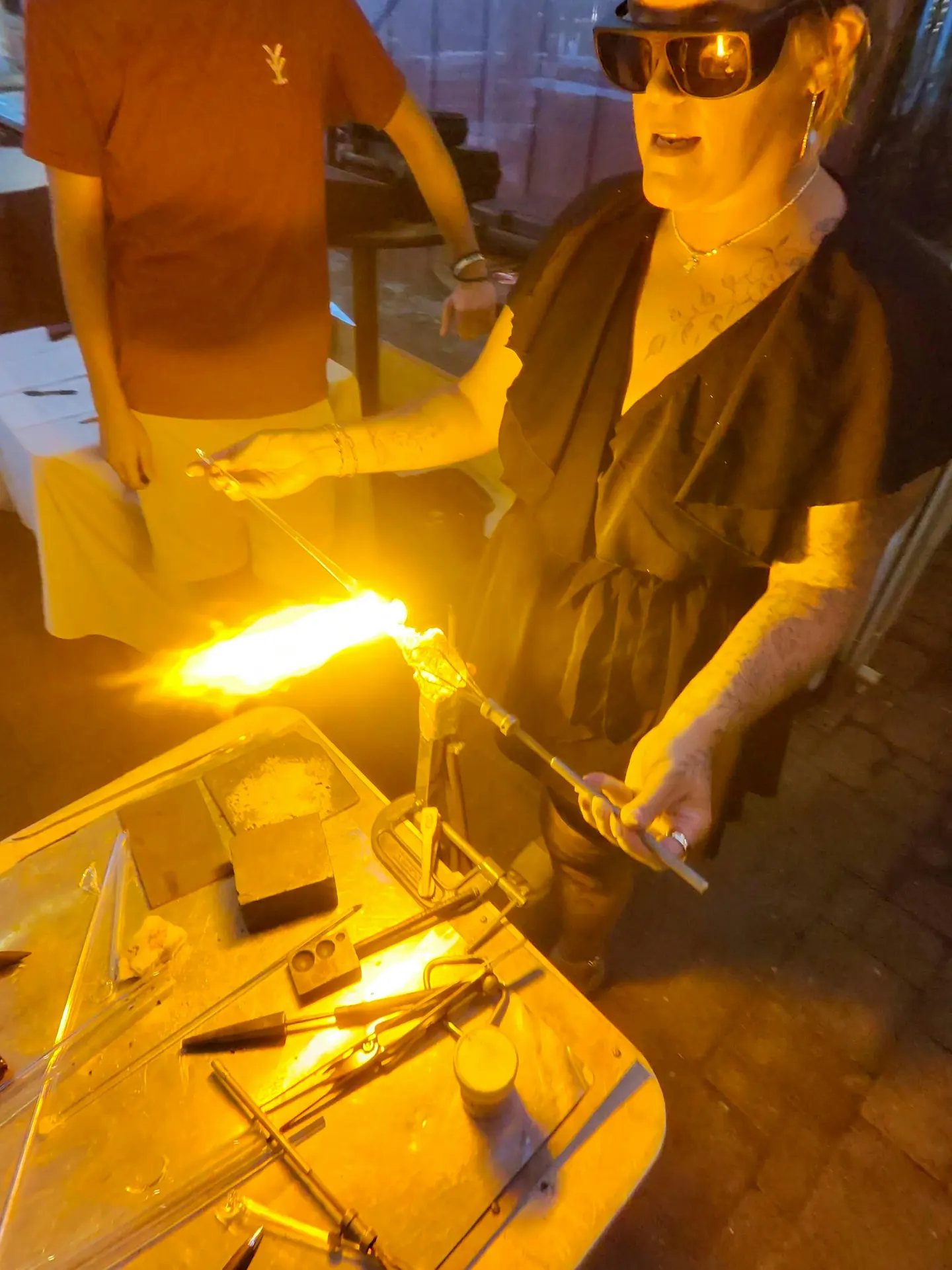Pumpkin glassblowing at Wyndridge Farms